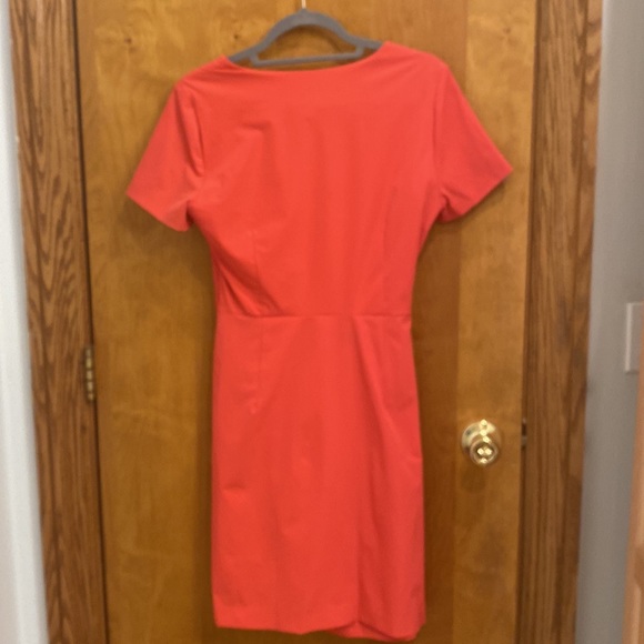 Diane Von Furstenberg Dress - Size 6 Lipstick Pink with bow - Picture 2 of 3